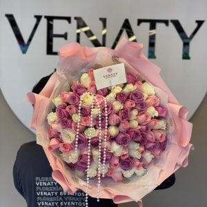 100 rosas tonos pasteles